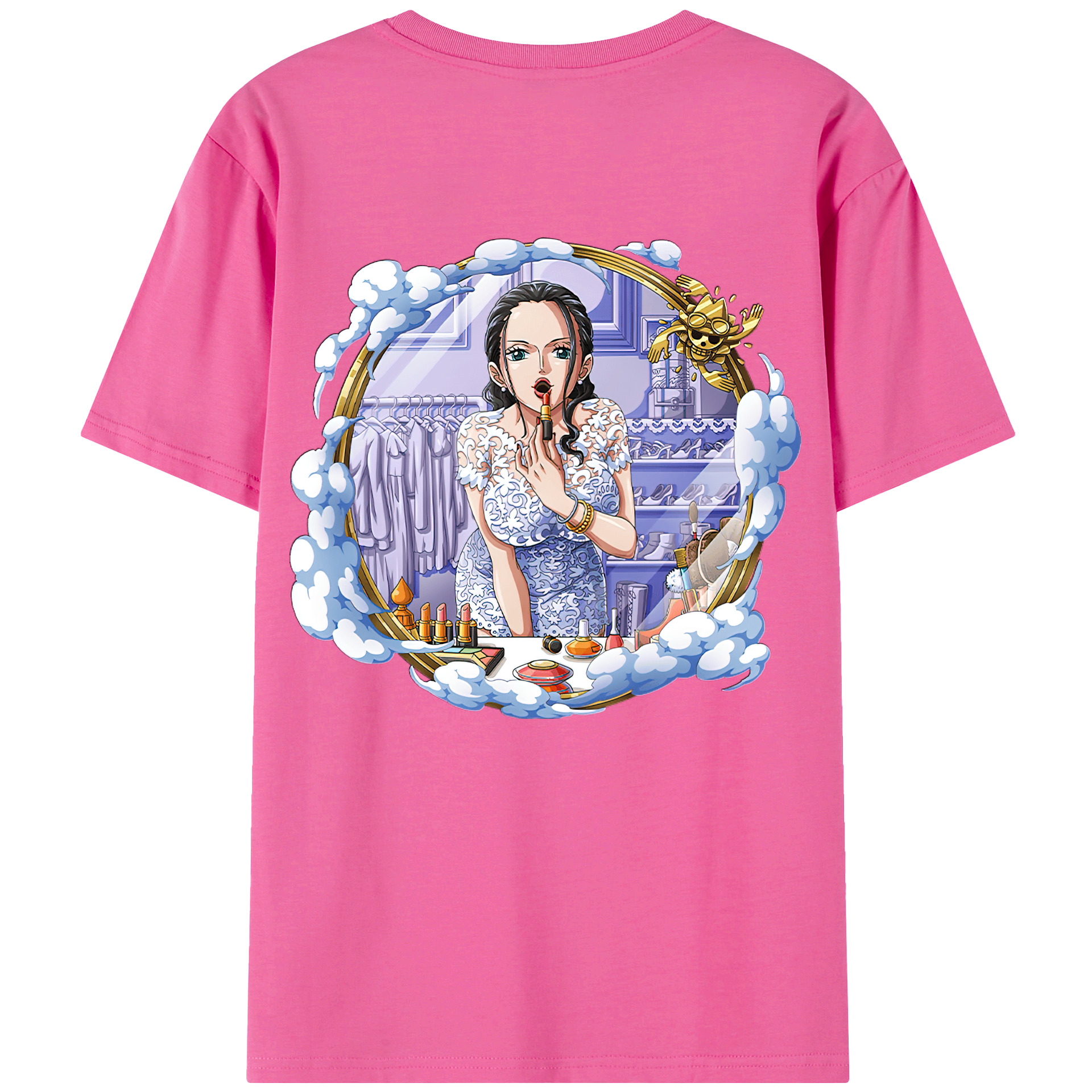 ワンピース ニコ・ロビン ONE PIECE Nico Robin レディース半袖Tシャツ(バックプリント)